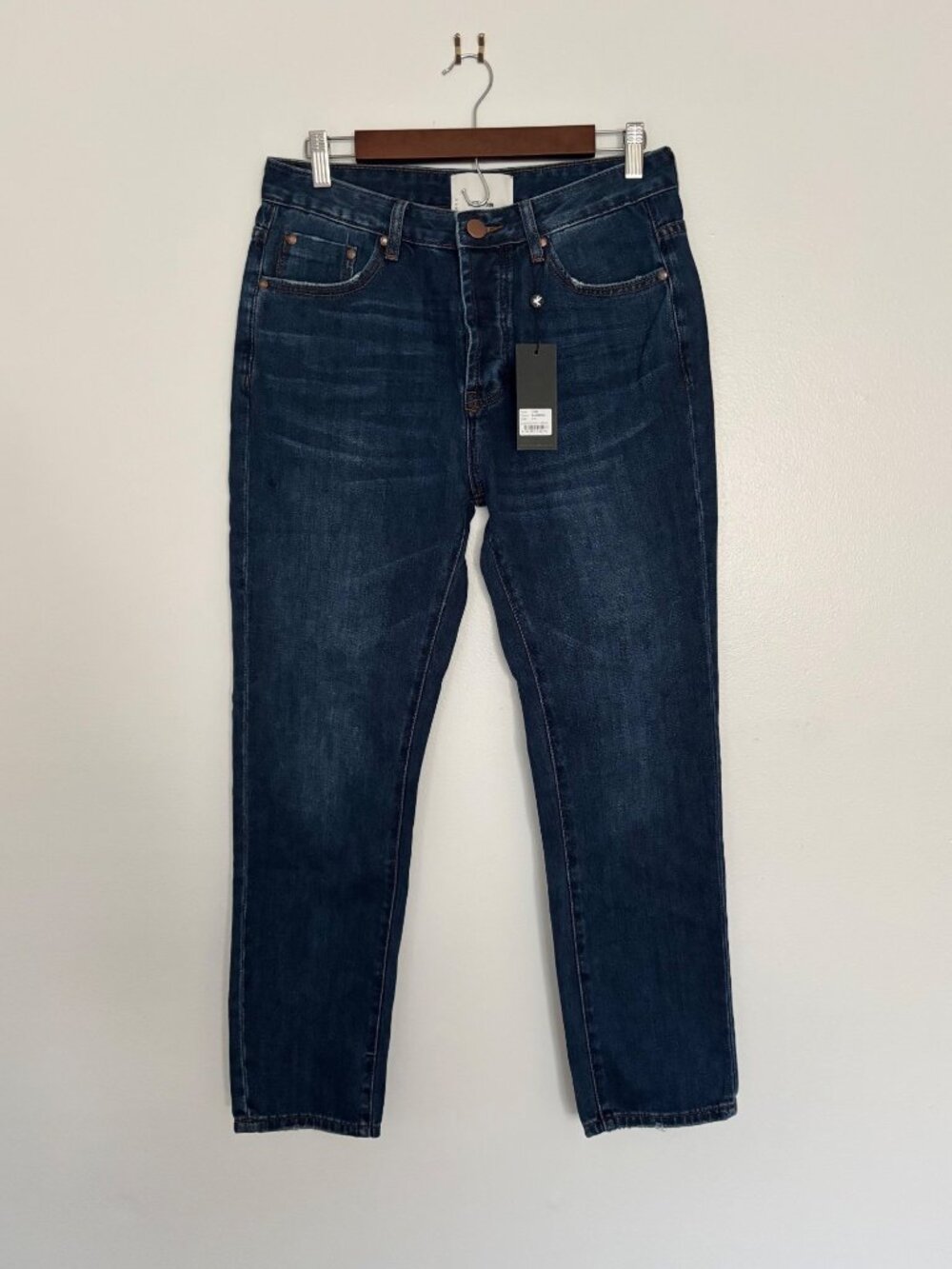 OneTeaspoon Bluemoon MR Classics Mens Jeans 31R Dark Wash Mid-Rise Slim Fit